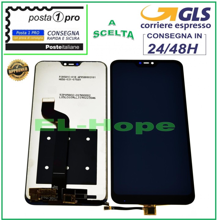 LCD DISPLAY FOR XIAOMI M1805D1SG TOUCH SCREEN BLACK GLASS SCREEN