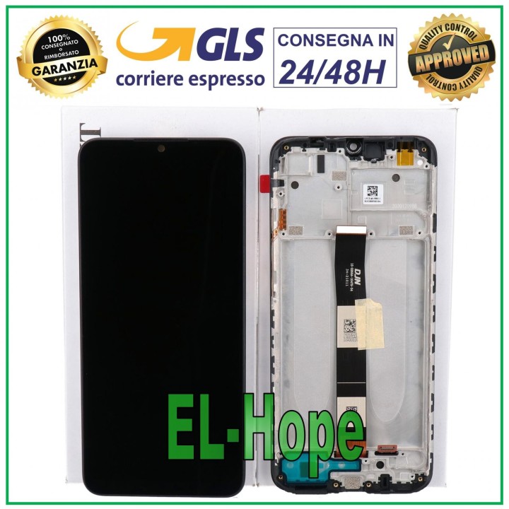 ORIGINAL LCD DISPLAY FRAME XIAOMI REDMI 9AT M2006 M2006C3LVG TOUCH GLASS BLACK