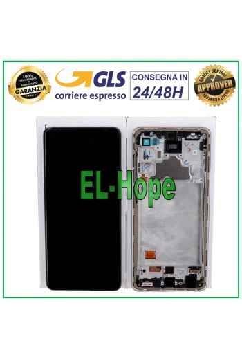 ORIGINAL LCD DISPLAY BATTERY SAMSUNG GALAXY A72 SM-A726 5G TOUCH FRAME WHITE