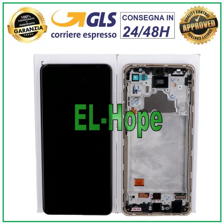 ORIGINAL DISPLAY BATTERY SAMSUNG A72 SM-A726 5G TOUCH FRAME WHITE GH82-25541D