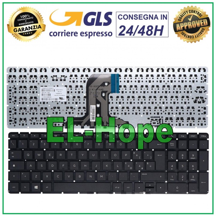 ITALIAN KEYBOARD FOR HP NOTEBOOK 15-AC 15-AF 15-AY 15-BA 250/255/TPN-C125 C122