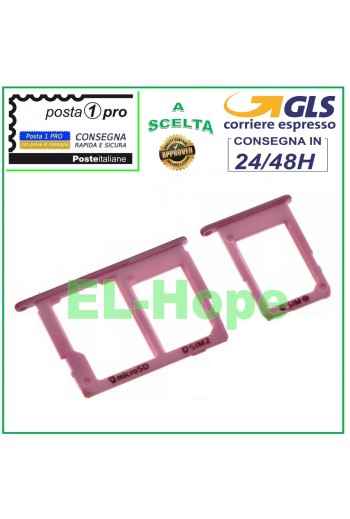 SLOT CART COMPARTMENT HOLDER NANO SIM MICRO SD SAMSUNG GALAXY J7 SM J730 F 2017 PINK