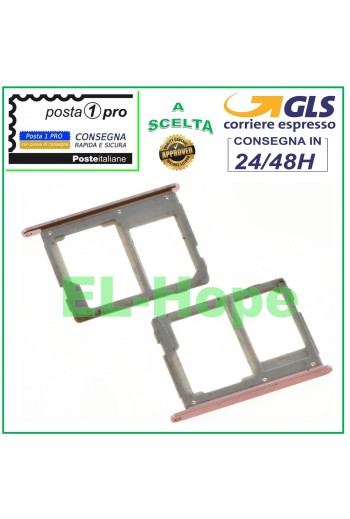 SLOT CARRIAGE COMPARTMENT NANO SIM CARD SD CARD SAMSUNG GALAXY A5 2016 SM A510 F PINK
