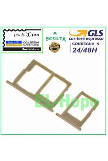 SLOT CART COMPARTMENT NANO SIM HOLDER SD CARD SAMSUNG GALAXY J7 SM J730 F 2017 GOLD