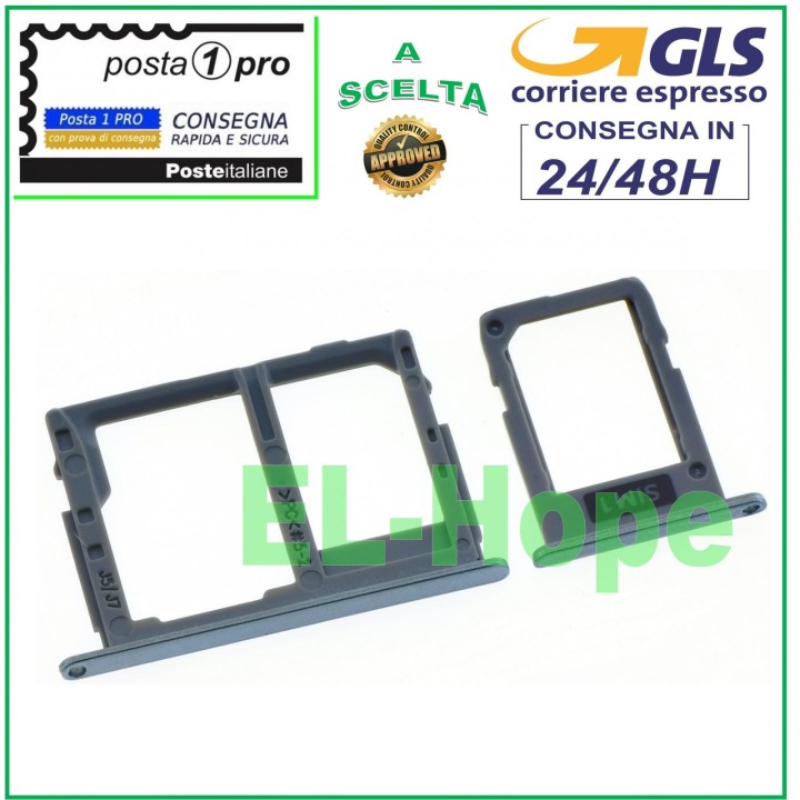 SLOT CARRIAGE COMPARTMENT NANO SIM CARD + SD SAMSUNG GALAXY J5 SM J530 F 2017 SILVER