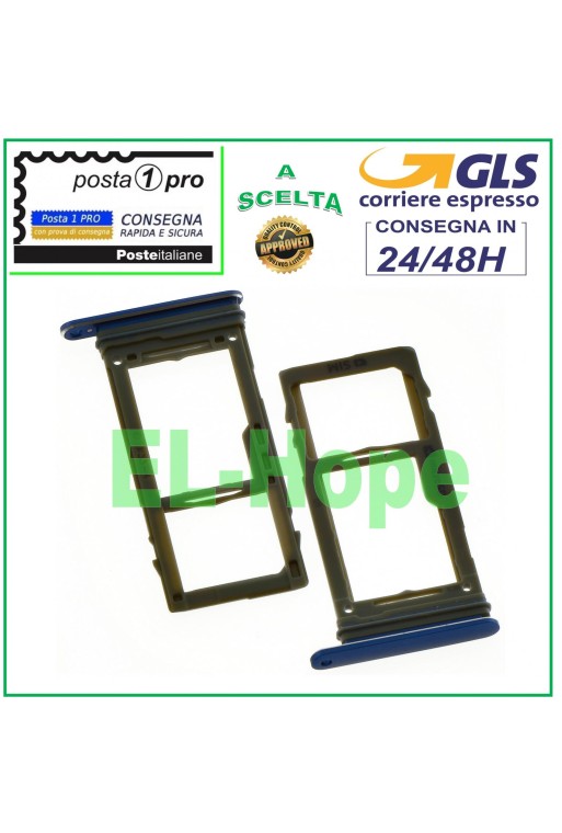 SLOT CART SIM CARD COMPARTMENT + MICRO SD CARD SAMSUNG GALAXY S9 SM G960 F BLUE