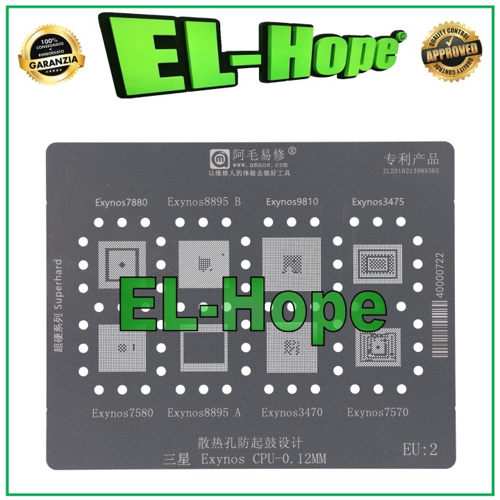 STENCIL REBALLING LAYER AMAOE EU2 FOR SAMSUNG EXYNOS 7580 S8895A 3470 7570