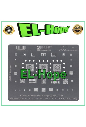 REBALLING STENCIL AMAOE OV3 FOR MEDIATEK SNAPDRAGON MT6771 MT6763 SDM660
