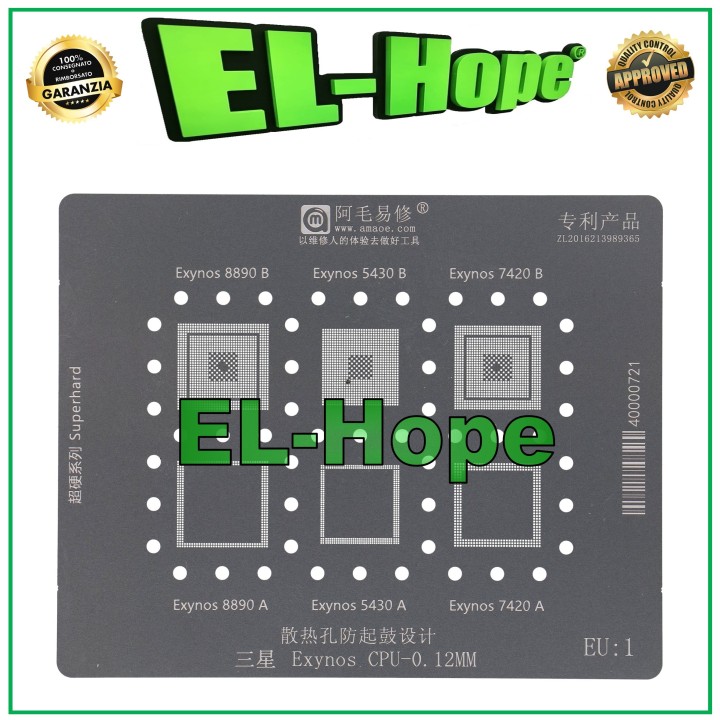 AMAOE REBALLING STENCIL FOR SAMSUNG EXYNOS 8890B 5430B 7420B 8890A 5430A 7420A
