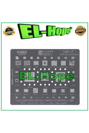 STENCIL AMAOE SAM17 LAYER CPU MOTHERBOARD EXYNOS 2200 E9925 SM8450 FOR SAMSUNG 