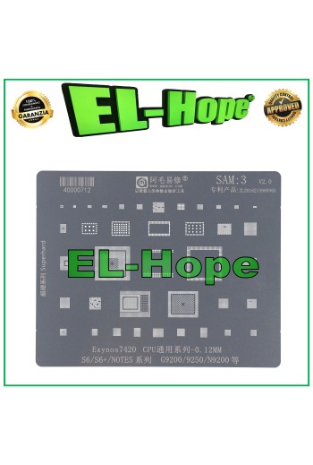 STENCIL MOTHERBOARD EXYNOS 7420 AMAOE SAM3 FOR SAMSUNG SM G9200 / 9250 / N9200