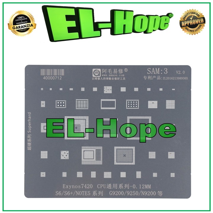 STENCIL MOTHERBOARD EXYNOS 7420 AMAOE SAM3 FOR SAMSUNG SM G9200 / 9250 / N9200