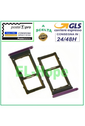 SLOT CART SIM CARD COMPARTMENT + MICRO SD CARD SAMSUNG GALAXY S9 SM G960 F PURPLE
