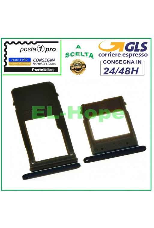 SLOT CART HOLDER SIM CARD + MICRO SD SAMSUNG GALAXY A7 2017 SM A720 F BLACK
