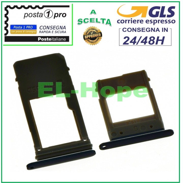SLOT CART HOLDER SIM CARD + MICRO SD SAMSUNG GALAXY A7 2017 SM A720 F BLACK