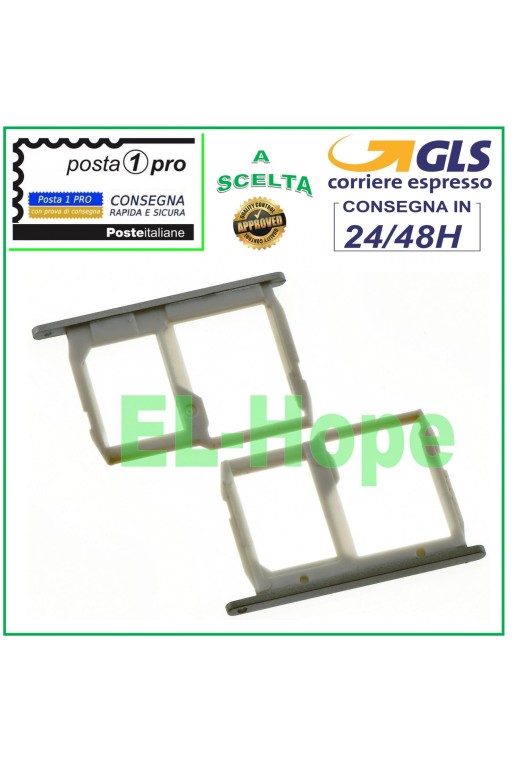 SLOT CART COMPARTMENT HOLDER NANO SIM CARD + MICRO SD LG G5 H830 H831 GREY