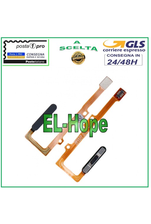 FLAT FINGERPRINT SENSOR KEY FOR HUAWEI NOVA 5T YAL-L71 BLACK