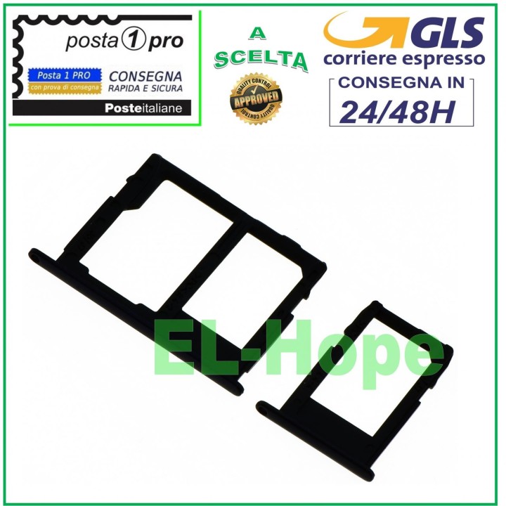 SLOT CART COMPARTMENT HOLDER NANO SIM MICRO SD SAMSUNG GALAXY J5 SM J530 F 2017 BLACK