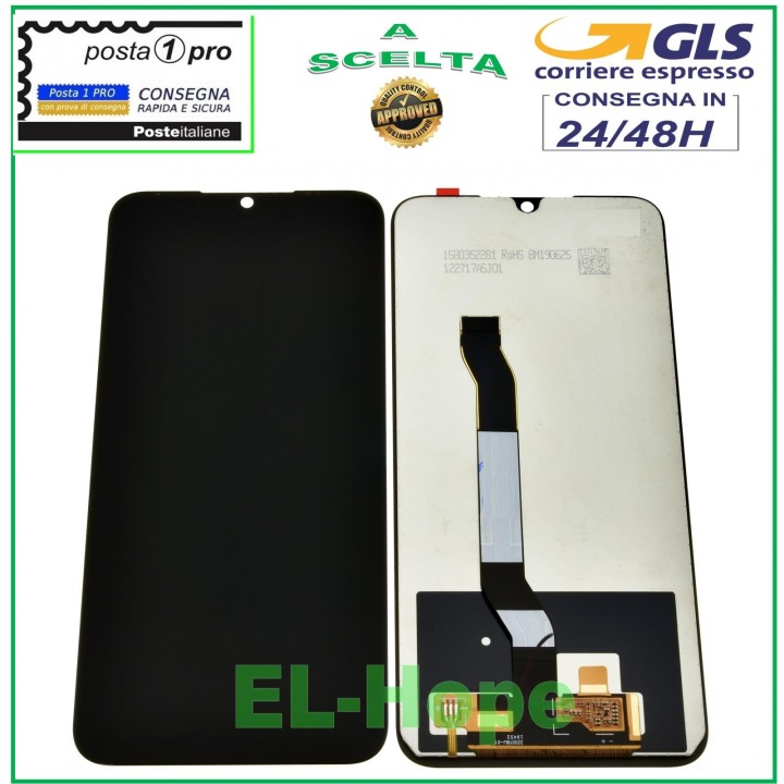 LCD DISPLAY FOR XIAOMI REDMI NOTE 8 M1908C3JH TOUCH SCREEN BLACK GLASS SCREEN