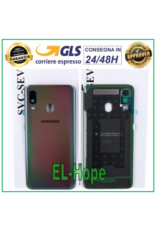 ORIGINAL SAMSUNG GALAXY A40 SM-A405 BACK COVER BLACK GLASS