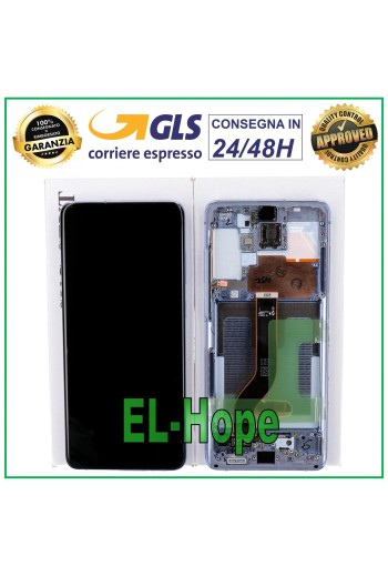 ORIGINAL FRAME LCD DISPLAY SAMSUNG GALAXY S20+ PLUS SM-G985 G986 TOUCH PURPLE