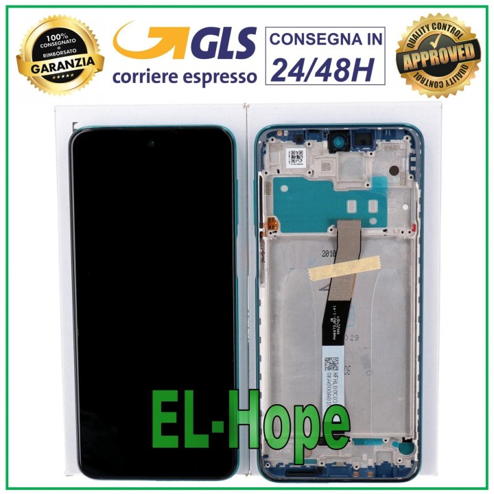 ORIGINAL LCD + TOUCH DISPLAY XIAOMI REDMI NOTE 9 PRO MAX M2003J6B1I BLUE FRAME