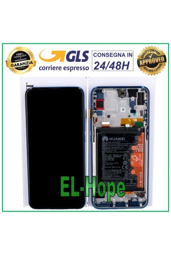 LCD DISPLAY FRAME BATTERY ORIGINAL HUAWEI Y9 PRIME TOUCH SCREEN BLUE SCREEN