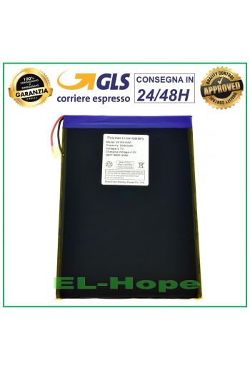 ARCHOS TABLET BATTERY 3.7V 5000 MAH - DIMENSIONS 15.3 cm * 10.16 cm * 0.13 cm