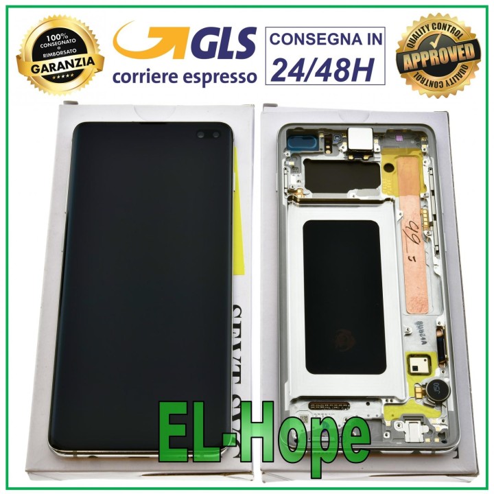 ORIGINAL LCD DISPLAY SAMSUNG S10 PLUS SM G975F TOUCH PRISM SILVER GH82-18849B