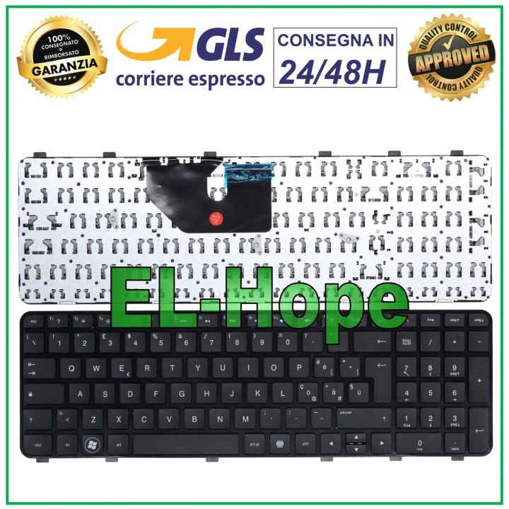 ITALIAN KEYBOARD for HP PAVILION SERIES DV6 NOTEBOOK 6000 6090 6100 6200 6B00 BLACK