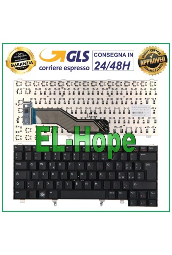 ITALIAN KEYBOARD FOR DELL LATITUDE E6420 ATG E6430 SXT3 E5420 BLACK NOTEBOOK