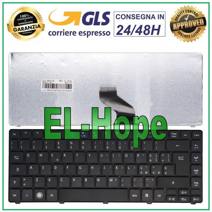 KEYBOARD ITA NOTEBOOK ACER ASPIRE 4625G 4732 4732Z 4733Z 4735 4736 4736G BLACK