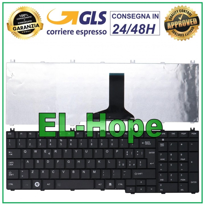 KEYBOARD ITA NOTEBOOK TOSHIBA SATELLITE L655-S5108 L655D-S5110 L655-S5111 BLACK