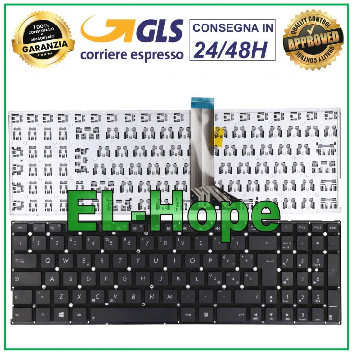 ITALIAN KEYBOARD FOR ASUS NOTEBOOK X553M X553MA K553M K553MA F553M F553MA BLACK