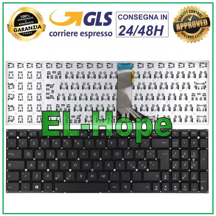ASUS X554 X554L X554LA F553 D550CA FLAT SHORT BLACK ITALIAN NOTEBOOK KEYBOARD