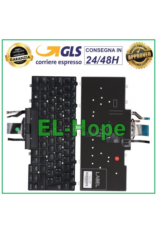 ITALIAN KEYBOARD DELL LATITUDE 3340 3350 E5450 E5470 E7250 E7450 E7470 DE277-IT