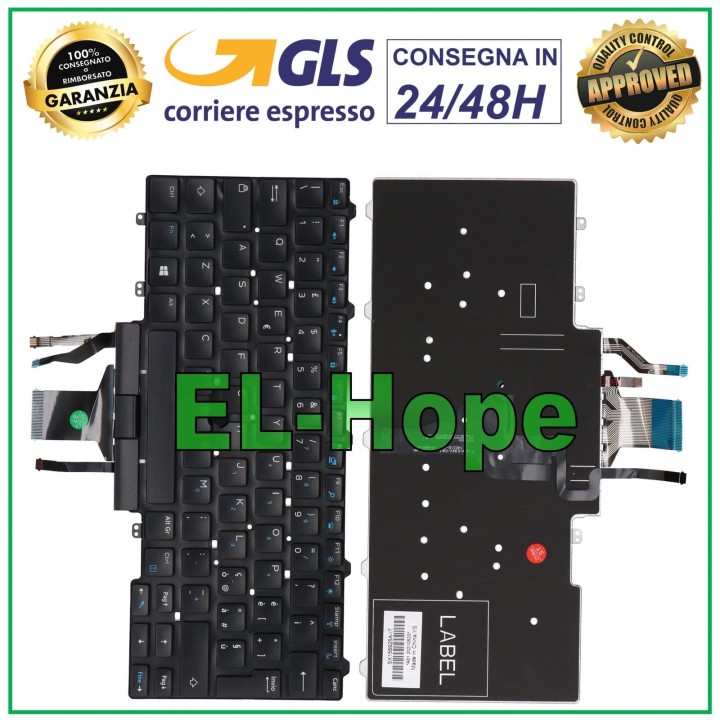 ITALIAN KEYBOARD DELL LATITUDE 3340 3350 E5450 E5470 E7250 E7450 E7470 DE277-IT