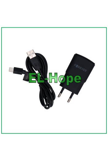 UNIVERSAL TRAVEL BATTERY CHARGER FOR SAMSUNG 5V 10W TYPE-C USB CABLE 1.2 m BLACK