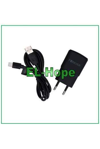 UNIVERSAL TRAVEL BATTERY CHARGER FOR OPPO 5V 10W + TYPE-C USB CABLE 1.2 m BLACK