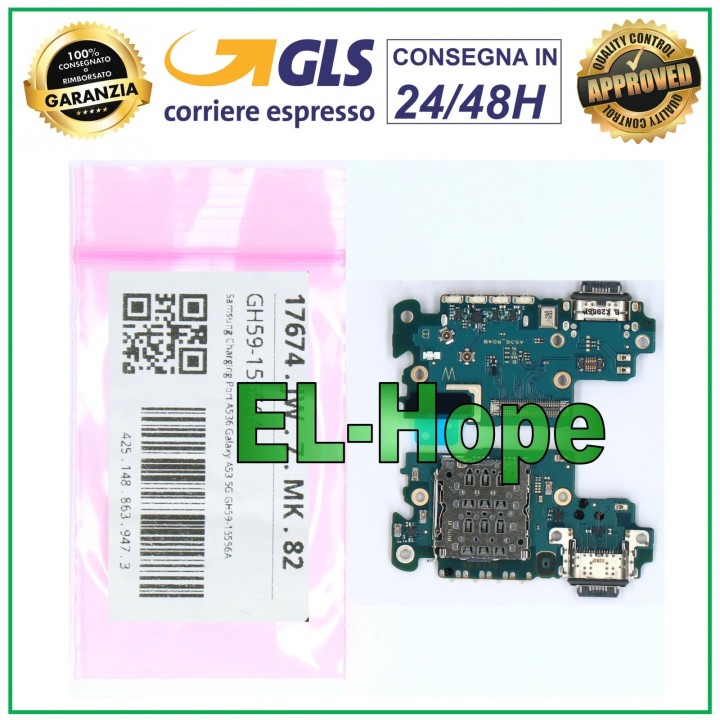SIM READER + DOCK CONNECTOR ORIGINAL SERVICE SAMSUNG GALAXY A53 5G SM A536 B