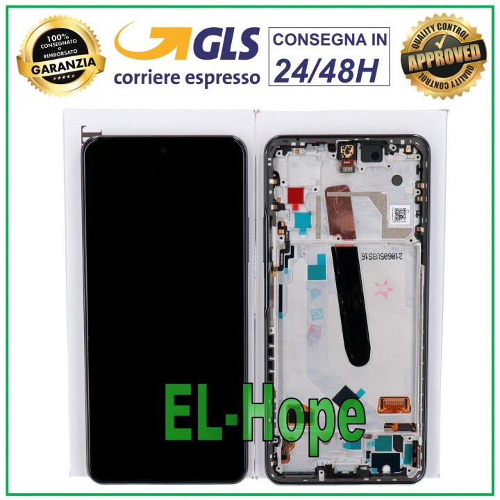 ORIGINAL LCD DISPLAY + FRAME XIAOMI POCO F3 M2012K11AG TOUCH SCREEN BLACK GLASS