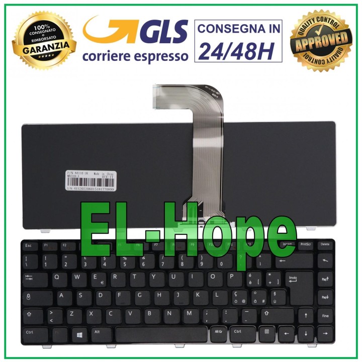 ITALIAN KEYBOARD FOR DELL INSPIRON 15 R N5040 7520 N5050 BLACK NOTEBOOK