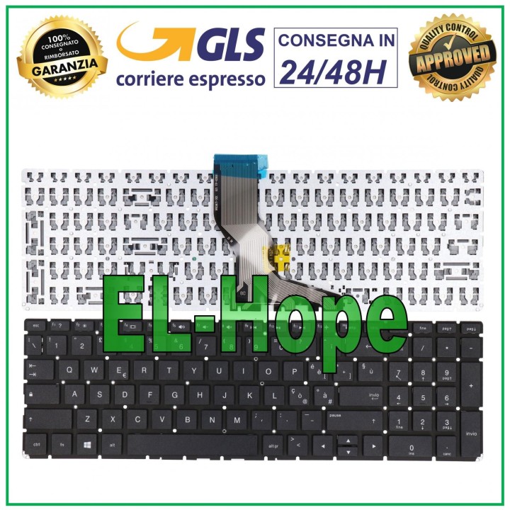 ITALIAN KEYBOARD KEYBOARD FOR NOTEBOOK HP PAVILION SERIES 15-BS BW CC CB BLACK