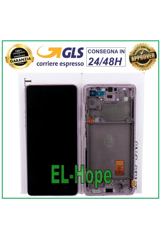 ORIGINAL FRAME LCD DISPLAY SAMSUNG GALAXY S20 FE SM-G781F TOUCH LAVENDER PURPLE