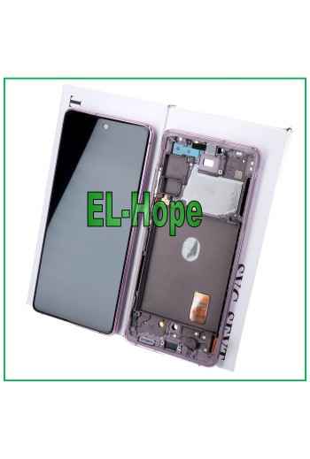 ORIGINAL FRAME LCD DISPLAY SAMSUNG GALAXY S20 FE SM-G781F TOUCH LAVENDER PURPLE