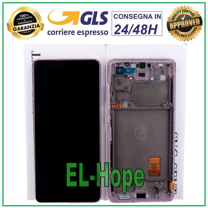 ORIGINAL TOUCH FRAME DISPLAY SAMSUNG S20 FE SM-G781B LAVENDER PURPLE GH82-24220C