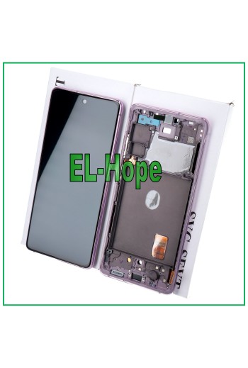 TOUCH DISPLAY + ORIGINAL FRAME SAMSUNG GALAXY S20 FE 5G SM-G781B LAVENDER PURPLE