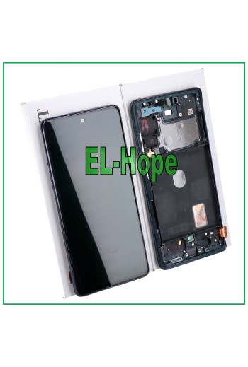 ORIGINAL FRAME LCD DISPLAY SAMSUNG GALAXY S20 FE SM-G781F TOUCH SCREEN NAVY BLUE