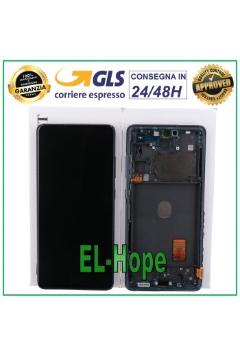 LCD DISPLAY + ORIGINAL FRAME SAMSUNG GALAXY S20 FE 5G SM-G781B TOUCH SCREEN BLUE