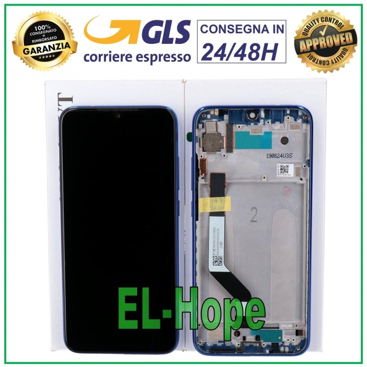 LCD DISPLAY + ORIGINAL FRAME XIAOMI REDMI M1901F7G M1901F7H TOUCH SCREEN BLUE